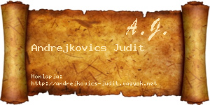 Andrejkovics Judit névjegykártya